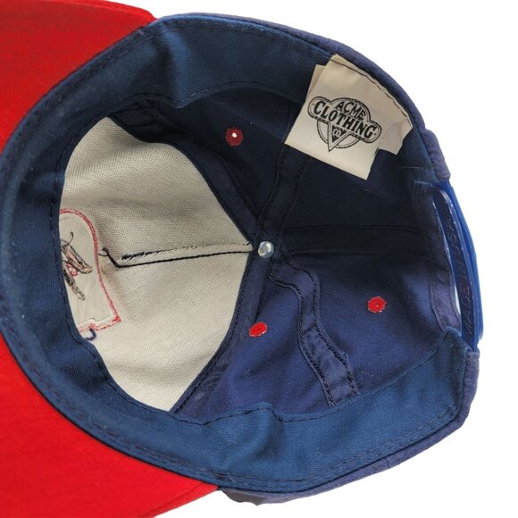 Acme Clothing Co Bugs Bunny Varsity B Hat Blue Embroidered Snapback 1991 USA VTG - Picture 7 of 10